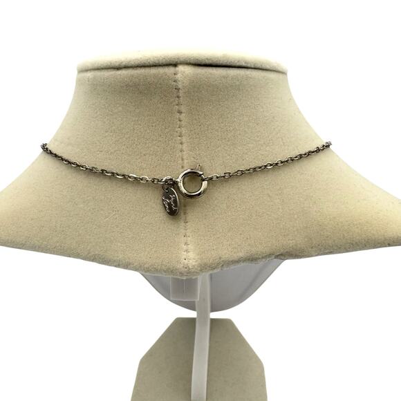 Park Lane Silver Tone Round Metal Purple Stone Short Necklace Dainty Fairycore - Picture 4 of 8